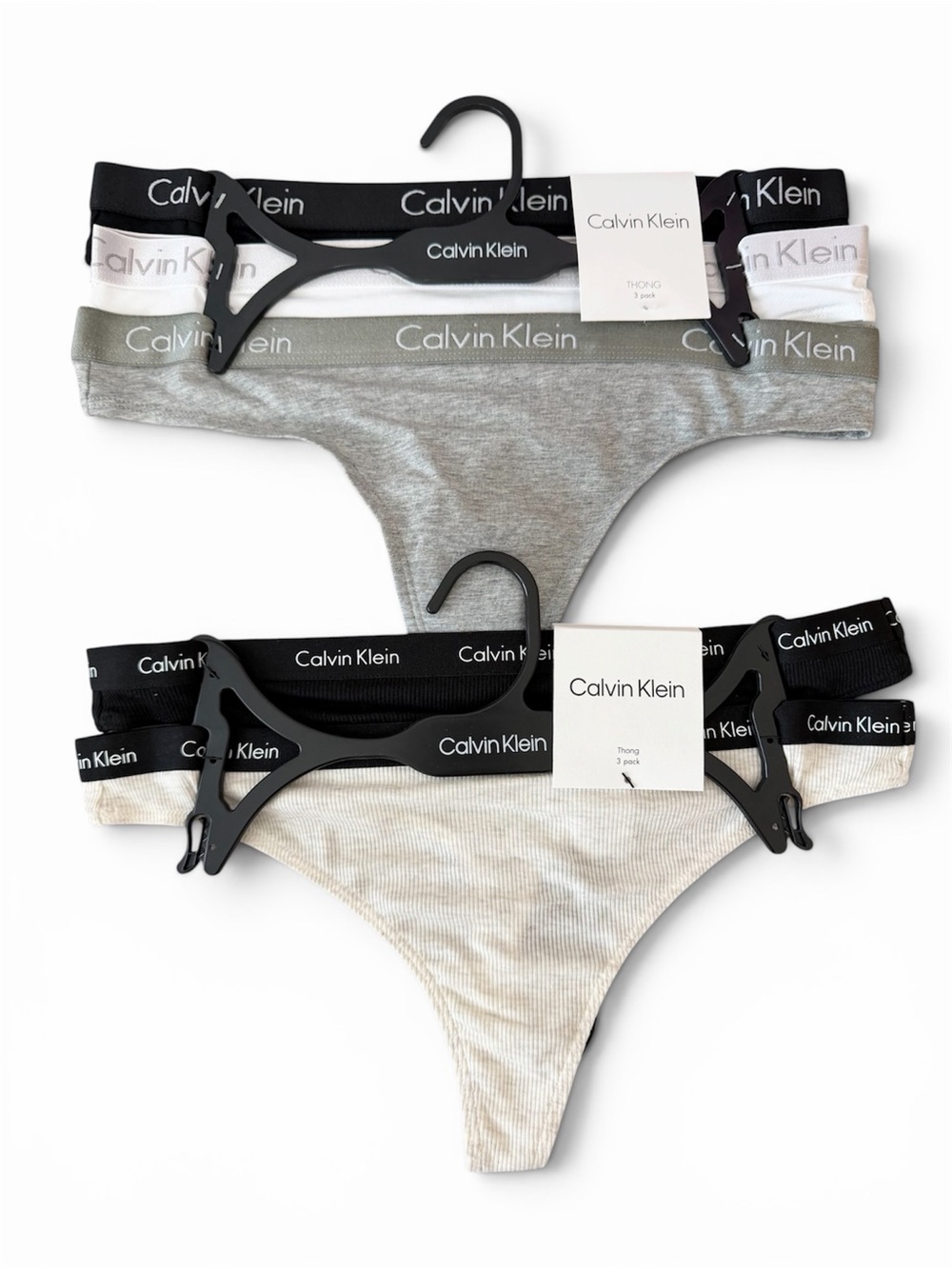 Calvin Klein Women’s Thong Underwear - Black, Gray, Cream Size Medium New